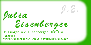 julia eisenberger business card